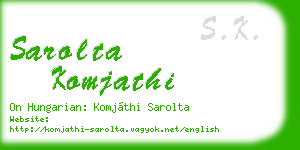 sarolta komjathi business card